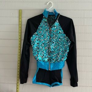 Dansco costume blue and black
